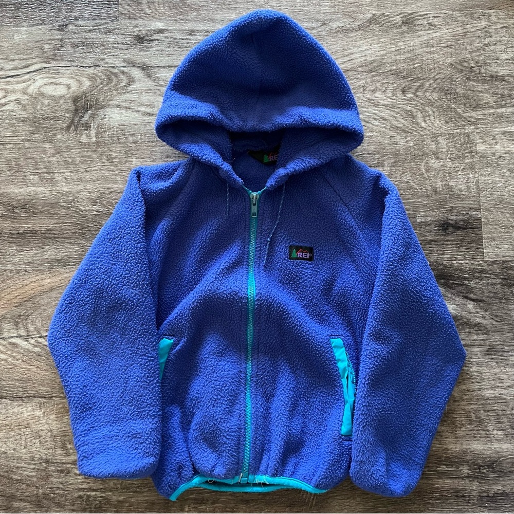 REI Kids Blue Fleece Jacket - Picture 4 of 4